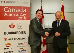 Óscar Vázquez y Mathew Levin durante el Canada Business Day 2018